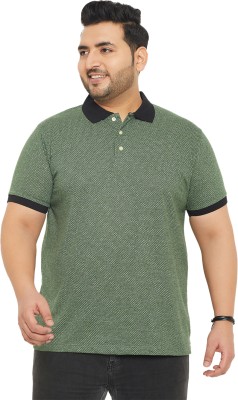 bigbanana Printed Men Polo Neck Green T-Shirt