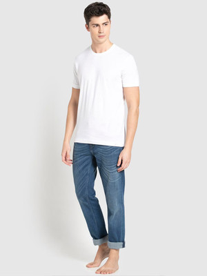 RULEDBYSUN Solid Men Round Neck White T-Shirt