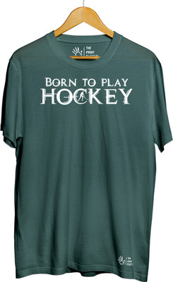 THE PRINT PLATTER Graphic Print Men Round Neck Dark Green T-Shirt