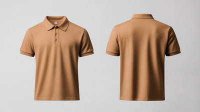 PrintHolic Graphic Print, Solid Men Polo Neck Grey T-Shirt