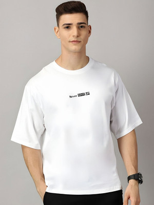 Moda Rapido Graphic Print Men Round Neck White T-Shirt