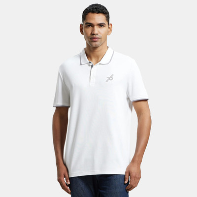 JOCKEY Solid Men Polo Neck White T-Shirt
