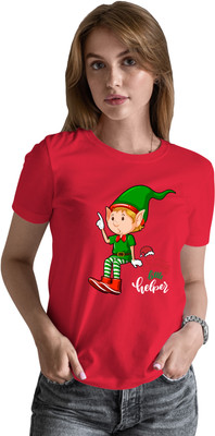 Buy That Trendz Solid Women Round Neck Red T-Shirt