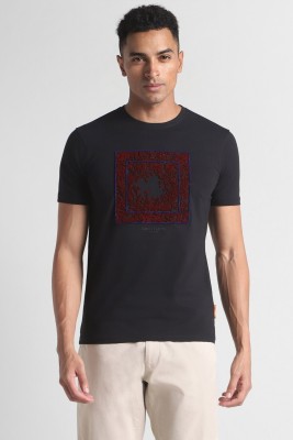 Simon Carter London Printed Men Round Neck Black T-Shirt