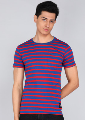 PETER ENGLAND Striped Men Round Neck Multicolor T-Shirt
