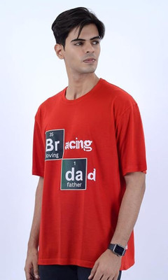 miller johnson Graphic Print Men Crew Neck Red T-Shirt