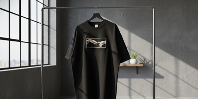 LXRY9 STUDIO Embroidered Men Round Neck Black T-Shirt