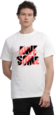 SolaceActive Graphic Print Men Round Neck Reversible White T-Shirt