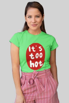 THE ROLLYPOLLY Printed Women Round Neck Green T-Shirt