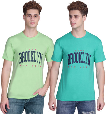 Zeffit Printed Men Round Neck Dark Green, Green T-Shirt