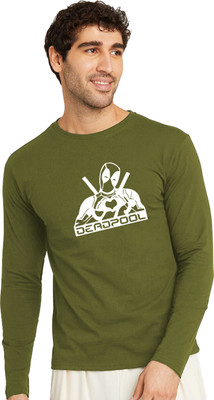 RULEDBYSUN Printed Men Round Neck Green T-Shirt