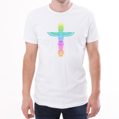 Hippie Shippie Printed Men Round Neck White T-Shirt