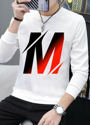 MM FIT Printed Men Round Neck White T-Shirt