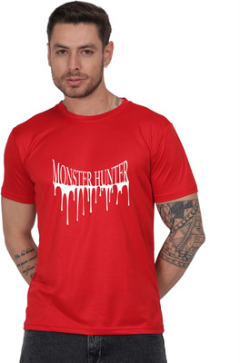 Fabrio Printed Men Round Neck Red T-Shirt