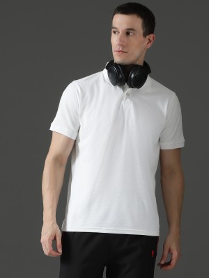 EPPE Solid Men Polo Neck White T-Shirt