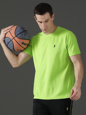EPPE Solid Men Round Neck Green T-Shirt