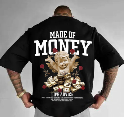 Manly Tees Printed Men Round Neck Black T-Shirt
