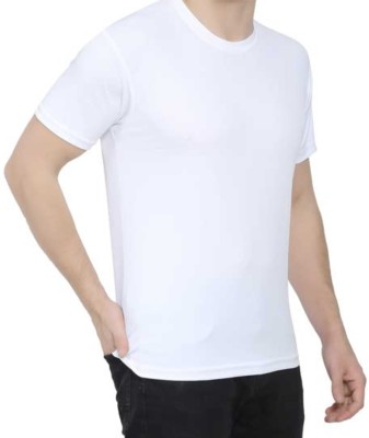 Radhya Creation Printed Men Round Neck White T-Shirt