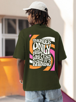 METRONAUT Printed, Typography Men Round Neck Green T-Shirt
