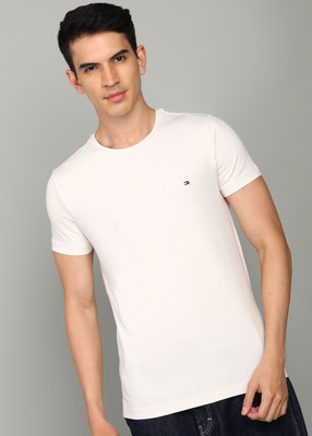 TOMMY HILFIGER Solid Men Round Neck Multicolor T-Shirt