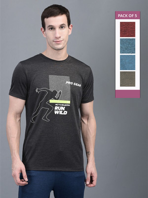 Force NXT Printed Men Round Neck Multicolor T-Shirt