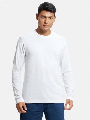 JOCKEY Solid Men Round Neck White T-Shirt