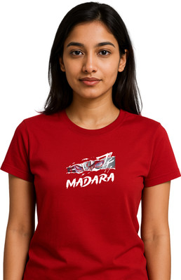 Buddy Collection Solid Women Round Neck Red T-Shirt