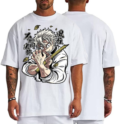 Inferno Graphic Print Men Round Neck White T-Shirt
