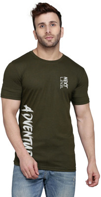 MINISTRY OF FRIENDS Typography Men Round Neck Dark Green T-Shirt