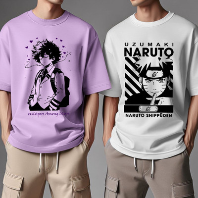 INFIRAX Graphic Print Men Round Neck Multicolor T-Shirt