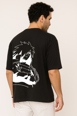 Be Crazy Printed Men Round Neck Black T-Shirt