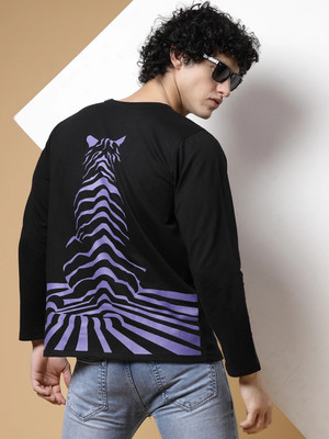 RIGO Printed, Typography Men Round Neck Black T-Shirt