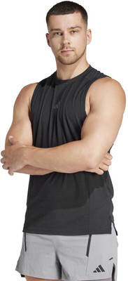 ADIDAS Printed Men Crew Neck Black T-Shirt