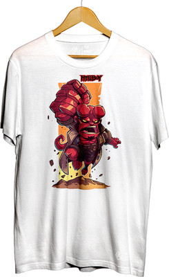 THE PRINT PLATTER Graphic Print Men Round Neck White T-Shirt