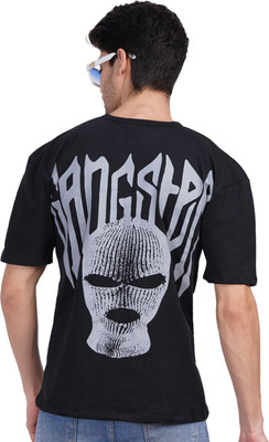 Styvibe Printed, Typography Men Round Neck Black T-Shirt