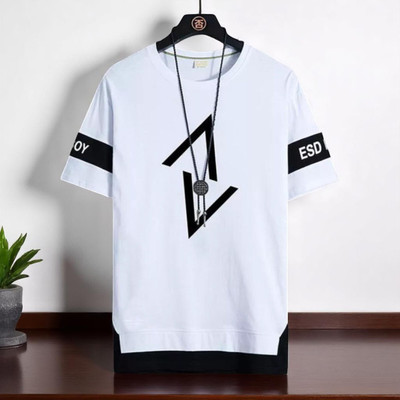 Autna Printed Men Round Neck White T-Shirt