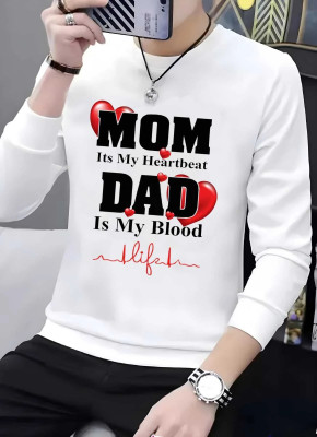 BF FASHION Printed Men Round Neck White T-Shirt
