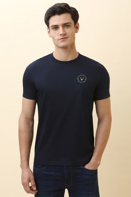 Allen Solly Solid Men Round Neck Dark Blue T-Shirt