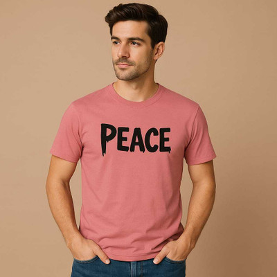 Shivholic fashion Printed, Cartoon Men Round Neck Reversible Pink, Light Blue T-Shirt