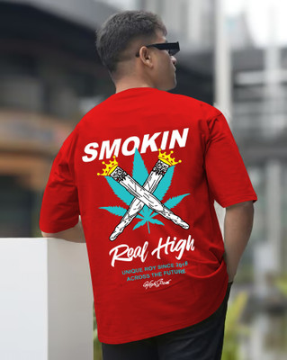 TeeTops Printed Men Round Neck Red T-Shirt