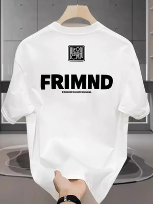 HASTEN Printed Men Round Neck White T-Shirt