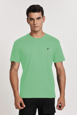 TT THE TEE Printed Men Round Neck Light Green T-Shirt