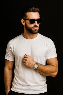 Reload Nexa Graphic Print Men Round Neck White T-Shirt