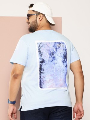 Sztori Printed Men Round Neck Light Blue T-Shirt