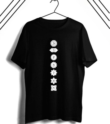 CORGA APPAREL Conversational, Typography, Printed, Graphic Print, Self Design Men Round Neck Black T-Shirt