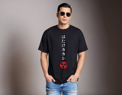 Be Crazy Printed Men Round Neck Black T-Shirt