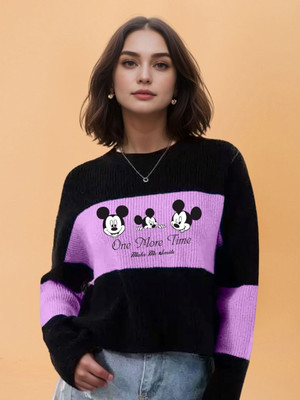 Moda Rapido Printed Women Round Neck Multicolor T-Shirt
