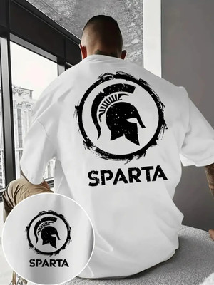 HASTEN Printed Men Round Neck White T-Shirt