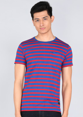 PETER ENGLAND Striped Men Round Neck Multicolor T-Shirt