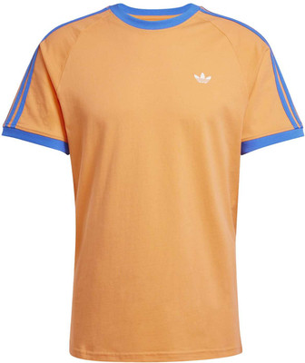 ADIDAS Solid Men Round Neck Orange T-Shirt